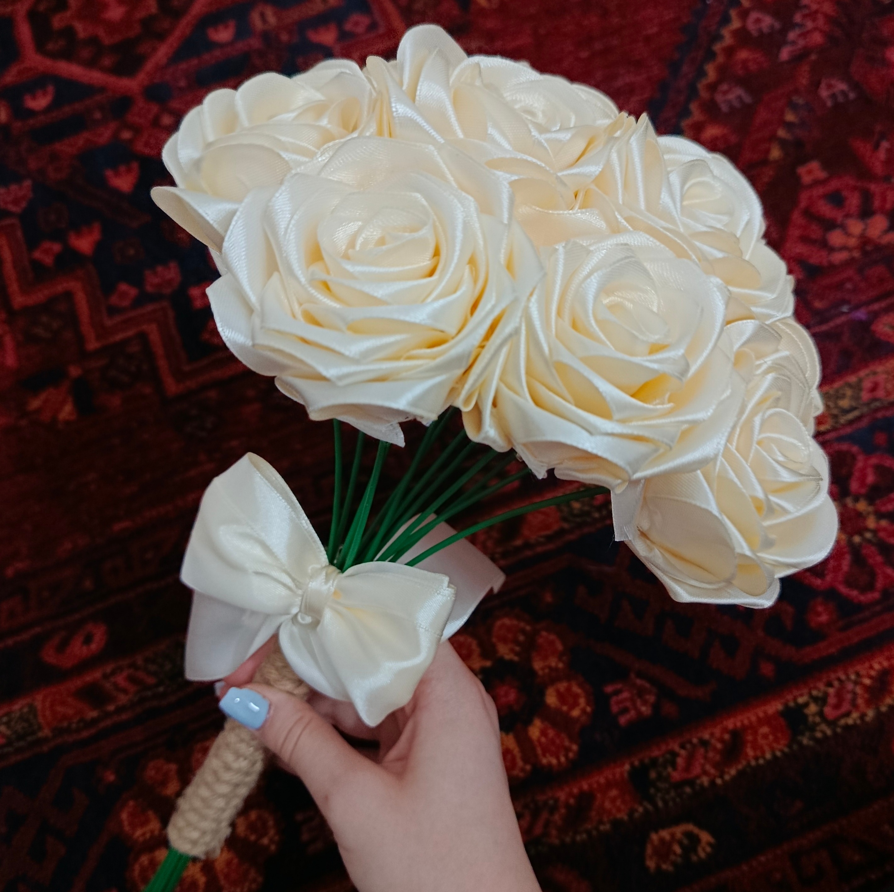دسته گل نباتی ساتن